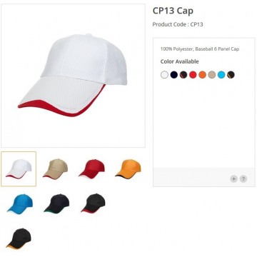 CP13 Series Polyester 6 Panel Quick Dry Cap