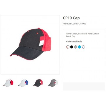 CP19 Series Cotton Brush 6 Panel Cap