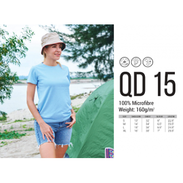 QD15 Series Plain Dry Fit Round Neck T-Shirt - Female