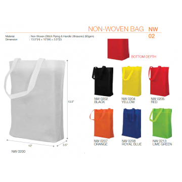 NW02xx A4 Non Woven Bag 90GSM - Ultrasonic Finished