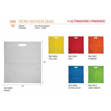 NW08xx Non Woven Bag 90gsm - Ultrasonic Finished