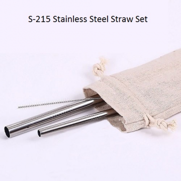 S-215 Stainless Steel Straw Set