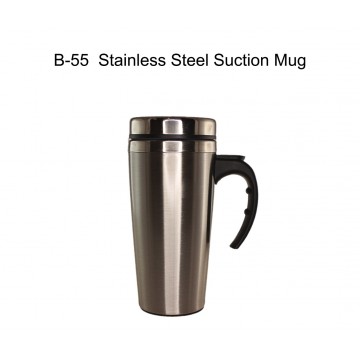 B-55 Stainless Steel Suction Mug 400ml