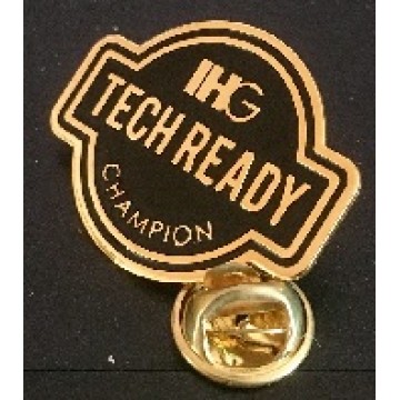 Die-Cut Collar Pin Iron Stamped with Enamel filled And Gold plated