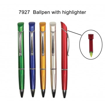 7927 Ballpen with Highlighter