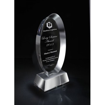 CA16 Oval Bevel Crystal Award