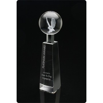 CA22 3D Laser Eagle Block Crystal Award