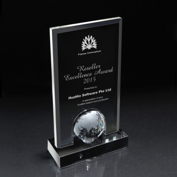 CA35 Accord Rotable Globe Crystal Award
