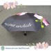 Customized Orchid Umbrellas with Flower Printing All Over - Black